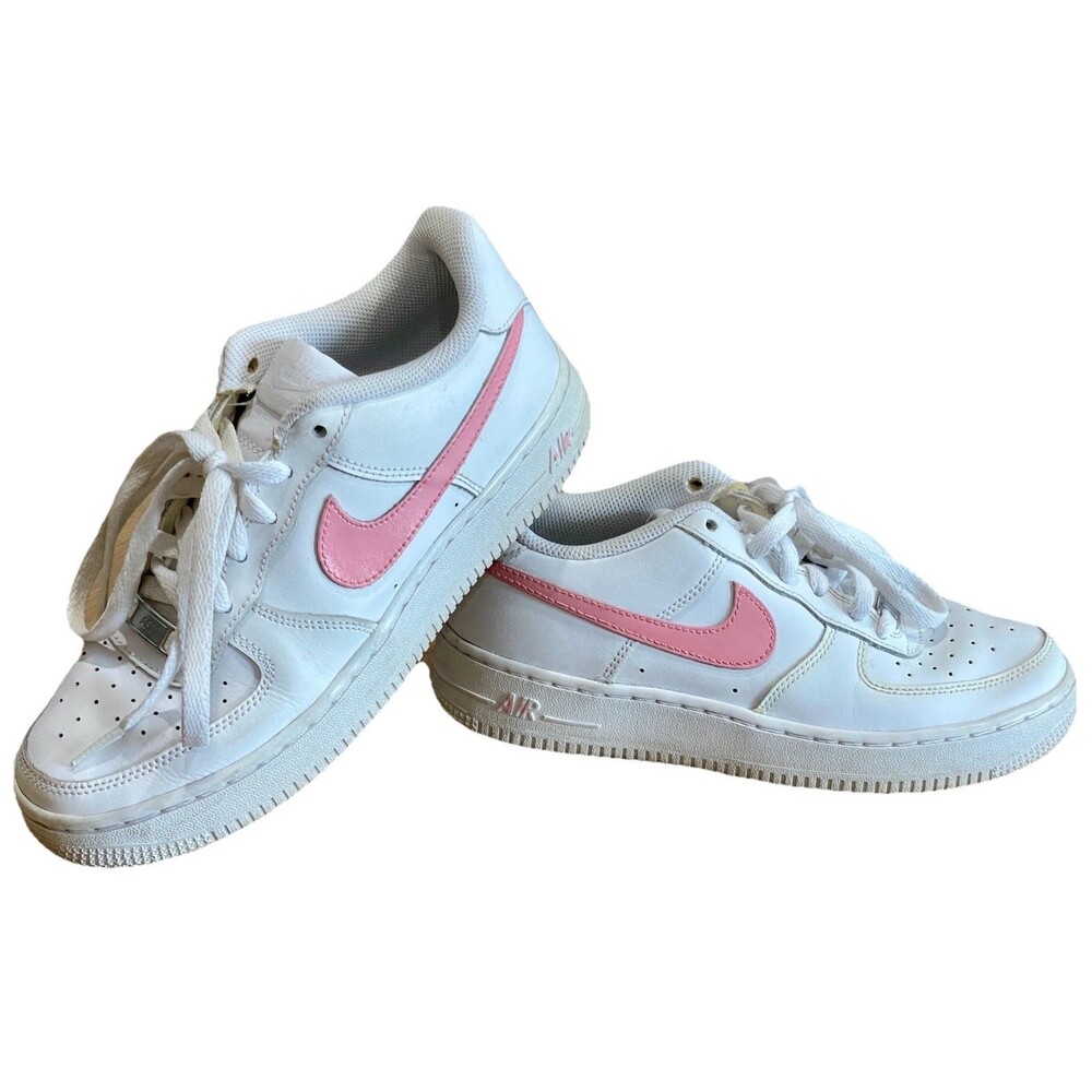 Nike Air Force 1 Low White Pink GS 314192-117 Youth GS Size 5.5 Women's 7